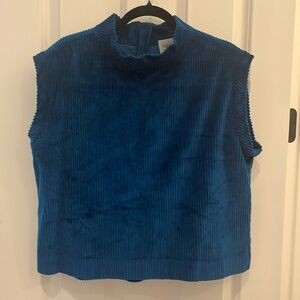 Rachel Comey New York City blue corduroy sleeveless top size small